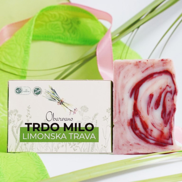Obarvano trdo milo limonska trava