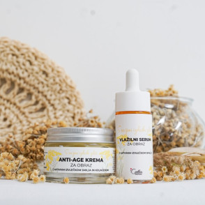 Antiage krema in vlažilni serum - komplet