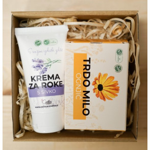 Darilni paket - krema za roke in trdo milo