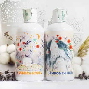Peneča kopel in šampon za otroke - komplet