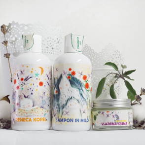 Šampon, peneča kopel in krema za otroke - komplet