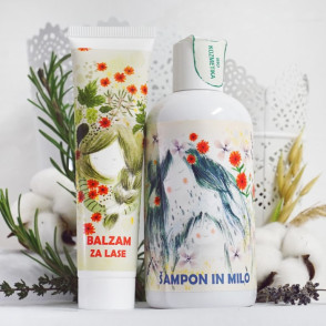 Šampon in balzam za lase za otroke - komplet