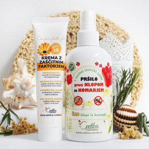 Spf 25 krema in pršilo proti klopom in komarjem